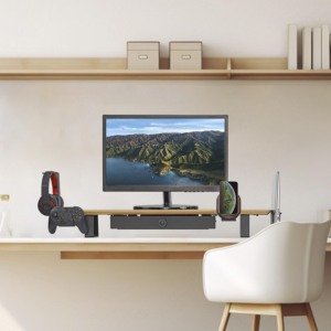 Giá đỡ màn hình bằng gỗ nguyên khối bán buôn |   Kệ để màn hình máy tính tiện dụng |   Hộp đựng đồ văn phòng tiết kiệm không gian - Product Image 1