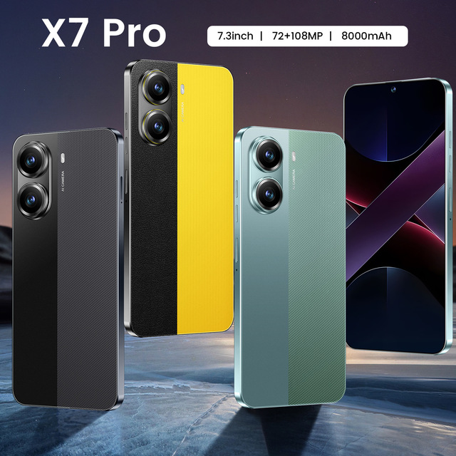 Cross-border X7 Pro Android Smartphone, Europe, Genuine in Stock, 7.3-inch Large Screen, Direct Factory Supply With Drop Shi