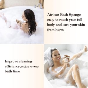 African Net Sponge with Handles Long Exfoliating Bath Sponge Washcloth for <strong>Back</strong> <strong>Scrubbing</strong> - Product Image 6