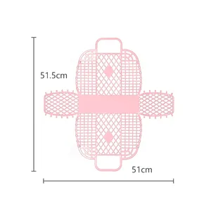 Shunxing Colorful PE Customized Plastic Hollowed-out Storage Foldable Collapsible Hand Basket For Shop Fruit Vegetable Storage