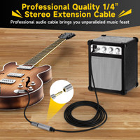 Cable de Audio Estéreo ZOGUO Chapado en Oro de 3.5mm a 6.35mm con Conductor de Cobre Puro y Blindaje de Lámina para Uso en Altavoces de Alta Fidelidad