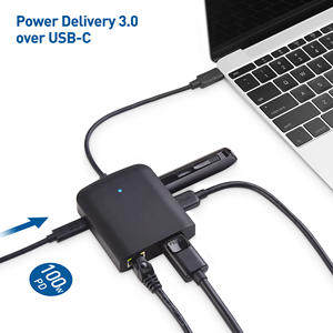 Hub USB C 8K <span class=keywords><strong>DisplayPort</strong></span> 2x USB-A 480Mbps Ethernet <span class=keywords><strong>RJ45</strong></span> Port PD100W Chargement 5-en-1 Hub USB Type C - Product Image 4