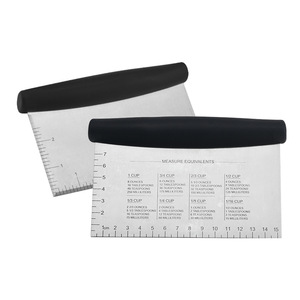 Cortador de harina de acero inoxidable con báscula, herramienta para hornear, raspador de masa, cortador medidor para uso en repostería y cocina - Product Image 5