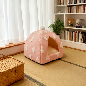 Cama de Invierno para Mascotas con Diseño de Nido de Hongo Cálido para Gatos y Perros - Product Image 6