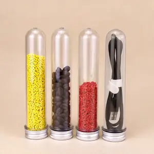 Tubo de ensayo de plástico pet con tapón de rosca, 30ml