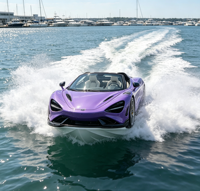 Supercar aquatique professionnelle de luxe en fibre de verre avec moteur hors-bord, vitesse maximale 50 km/h, pour la course sur lac et océan