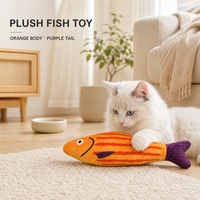 Jouet en peluche en forme de poisson, jouet à mâcher doux pour chats et petits chiens