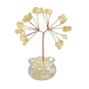 Commercio all'ingrosso fatto a mano ametista di cristallo ghiaia albero con Base di vetro filo di rame guarire pietre decorazione per ufficio altri oggetti di cristallo - Product Image 6