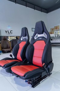 Sièges baquet avant pour <span class=keywords><strong>Mercedes</strong></span>-Benz A45 CLA45 W176 W177 AMG <span class=keywords><strong>Recaro</strong></span> en cuir noir - Product Image 6