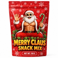 Op maat gemaakte Kerst snoepverpakkingen van Mylar, staande pouches, duurzame Mylar materialen met verbeterde bescherming