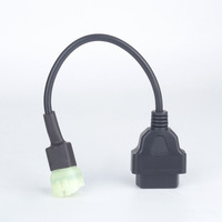 Cable Adaptador OBD2 de 16 Pines y 6 Pines para Motocicleta, Herramienta de Diagnóstico, Lector de Códigos, Kawasaki Street BN125 Eliminator 2002-2009, 12 V 1