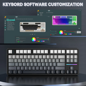 ATTACK SHARK X87 Achat en ligne Clavier mécanique à joint tri-<span class=keywords><strong>mode</strong></span> Clavier sans fil Bluetooth 80%/5.1G monté sur joint 2.4 - Product Image 6