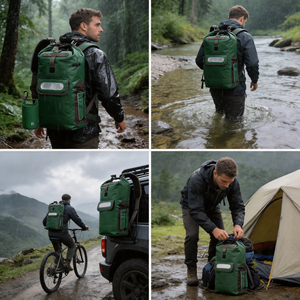 Waterproof Backpack Hiking <b>Camping</b> Dry Bag Shoulder Pack With Adjustable Strap Reflective Strap Heavy Duty Adventure Activities - Product Image 3