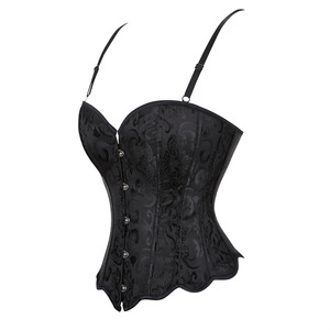 Adjustable Straps <strong>Black</strong> Sexy Corset <strong>Basque</strong> for Mature Women Breathable Busty Bustiers Corset - Product Image 3