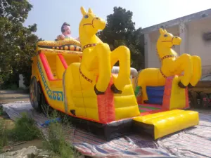 Castillo hinchable inflable para Fiesta infantil de grado comercial, Castillo tobogán estilo caballo pequeño, trampolín inflable, casa inflable