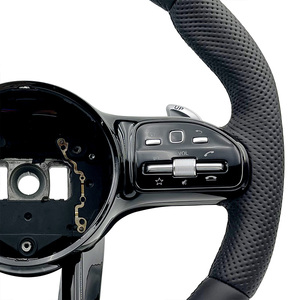 Volant SOON TODA Personnalisé en Cuir avec Poignée Label Noir et Trous Complets pour Mercedes Benz GLC E S CLS <span class=keywords><strong>AMG</strong></span> - Product Image 3