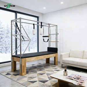 SAERDE SED-LB7 Lit de Pilates portable en bois d'érable durable pour toutes les saisons, utilisation à domicile, studio, formation - Product Image 1