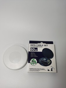 Ensemble de câbles de charge 5 en 1, organiseur, câble de charge rapide rond 60W, boîte de rangement pour câbles de données, adaptateur multi-prises USB, ensemble pour voyage, cadeau - Product Image 3