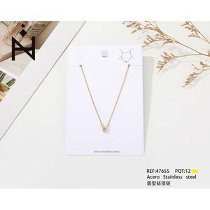 Collana con Diamante Rotondo in Acciaio Inossidabile, Confezione da 12 Pezzi - Product Image 3