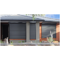 Fenêtre à volet roulant automatique moderne, durable, en aluminium isolé, pour extérieur