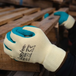 SKYEE 10 قياس اللاتكس المغلفة الشتاء للماء العمل الصناعي محبوك قفازات سلامة البناء للعمل المصنع - Product Image 5