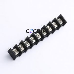 DBT30R-11.0-9P-BK-P Barrier Terminal Block Bent Lead Through Hole,P=11mm Connector Two Sides 11mm 1x9P Right Angle Pin - Product Image 1