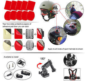 Bộ Phụ Kiện Camera Hành Động Bán Buôn Tại Nhà Máy Kasin, Bộ 40 Trong 1 Cho Gopro Heros 8 7 6 5 <span class=keywords><strong>4</strong></span> 3 Xiao Yi 4K Màu Đen Bạc - Product Image 6