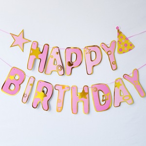 <span class=keywords><strong>Joyeux</strong></span> <span class=keywords><strong>anniversaire</strong></span> fête bannières bricolage suspendus drapeau décorations guirlandes - Product Image 3