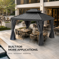 Pergola en aluminium pour extérieur 20x20 avec configuration en kit et options personnalisées pour les acheteurs de projets de terrasses et de jardins extérieurs