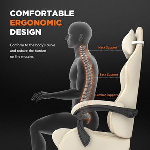 <span class=keywords><strong>Silla</strong></span> Gamer Ergonómica Reclinable Personalizada Anji, Económica, con Muestra Gratis, <span class=keywords><strong>Silla</strong></span> para Videojuegos con Altavoces y Masaje, Blanca - Product Image 3