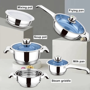 Ensemble <span class=keywords><strong>de</strong></span> Cuisson <span class=keywords><strong>de</strong></span> 50 Pièces en Acier Inoxydable – Casseroles, Marmites et Poêles – Fournisseur B2B International - Product Image 4