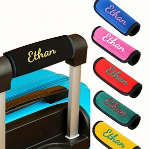 Housse de valise multifonction en polyester brodée personnalisée, étiquette d'identification souple pour poignée de bagage de voyage sur mesure - Product Image 1