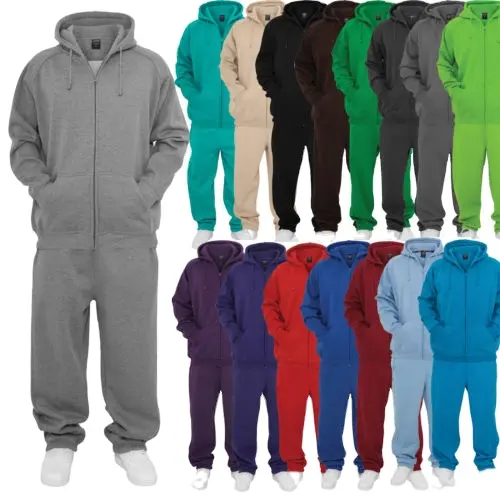 Wholesale custom cotton poly sweat tracksuits unisex sport blank jogging suits