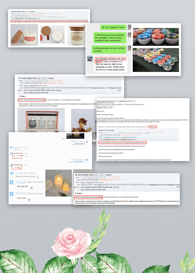 AROMA HOME Wholesale Handmade Dried Flower Car Home Fragrance Scented Soy Wax Tablets Candle 18