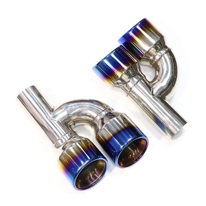 Pour Audi A5 A6 A7 et modèles supérieurs S5 <span class=keywords><strong>S6</strong></span> S7, embout d'échappement quadruple bleu brûlé, embout de silencieux en acier inoxydable 304, style <span class=keywords><strong>R</strong></span>/H, universel - Product Image 6