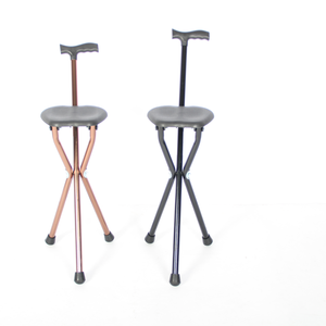 كرسي عكاز قابل للطي سهل الاستخدام مع مقعد مع مقعد عكاز كرسي عكاز - Product Image 3