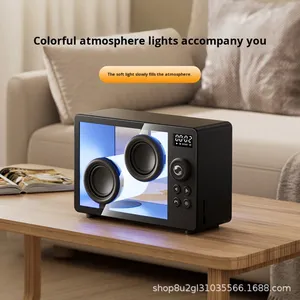 2025 Nhỏ Gọn Xách Tay Loa Kép RGB LED Chiếu Sáng Cho <span class=keywords><strong>Bluetooth</strong></span> Thiết Kế Không Dây Cho Nhà Theatre TF Thẻ Trong Suốt - Product Image 3