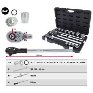 KS TOOLS Jeu de douilles 3/4 ", 21 pièces - Product Image 2