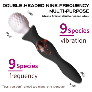 Vibromasseur à double tête, 9 vitesses, écran LCD, stimulation clitoridienne à 360°, jouet sexuel en silicone pour femmes - Product Image 3