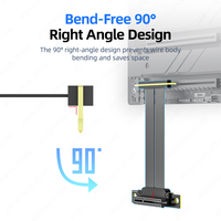 JEYI PCIE X4 Riser Cable 90 Extension à Angle Droit Haute Vitesse pour Ordinateur Portable/Bureau WiFi Carte Son M.2 Adaptateur Commandes en Gros Stock