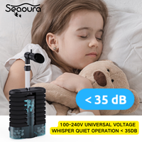 Seaoura SR-703 3-in-1 Filter Akuarium Submersible, Aerator, Pompa Air dengan Outlet Kaca yang Dapat Diputar dan Ditarik untuk Akuarium Ikan