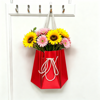 Sac d'emballage pour fleurs pliable, écologique et imperméable, vase en papier créatif pour bouquet frais, boîte cadeau, vente en gros pour fleuristes