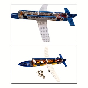 Thành phố máy bay giáo dục Khối xây dựng lắp ráp Airbus xe ô tô trẻ em mô hình đồ chơi máy bay gạch đặt - Product Image 6