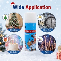 Gerçekçi Kışlık Sahte Kar Spreyi Aerosol Kutusu Hızlı Kuruyan Noel Kar Köpüğü Spreyi Noel Ağacı Çelengi Pencere için