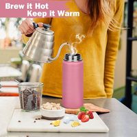 Bouteille d'eau en acier inoxydable à double paroi isolée sous vide, à large ouverture, anti-fuite, pour le sport, la gym, la randonnée, l'extérieur, vente en gros, OEM, logo personnalisé