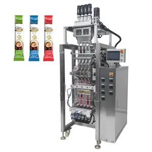 Automatic Multi Lane Powder Stick Sachet Packing Machine 2 Line Sugar Coffee Stick Packing 3 In 1 Coffee Stick Packing Machine