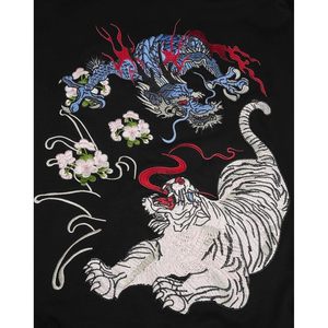 Sudadera con Capucha FOXA para Hombre, Bordada con Dragón, 100% Algodón Tejido, Transpirable, Estilo Urbano - Product Image 6