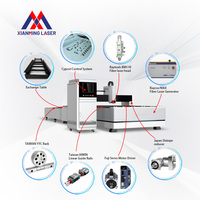 Machine de découpe laser à fibre commerciale à double table échangeable pour le traitement des métaux en alliage d'aluminium