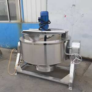 50 Gallon Industrial Paste Cooking Low Noise Tilting Pot With Agitation <strong>Burner</strong> Gas Jacketed <strong>Kettle</strong> With Mixer and Cooker - Product Image 6