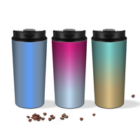 Mug à café isotherme en acier inoxydable écologique sans BPA de 450 ml avec couvercle anti-fuite, isolation thermique de 6 à 12 heures, facile à transporter, design classique